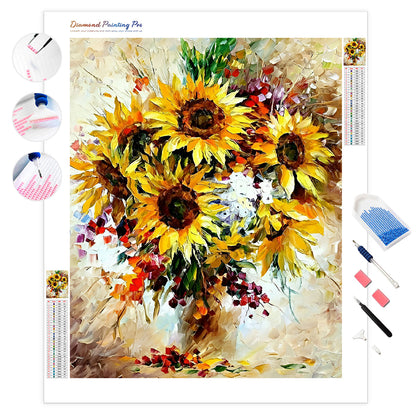 Bright Sunflower Vase | Diamond Painting