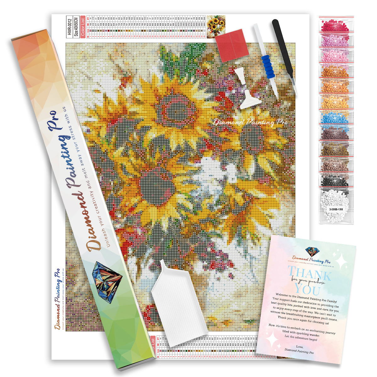 Bright Sunflower Vase | Diamond Painting