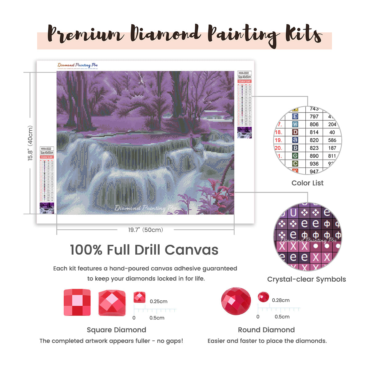 Purple Waterfall | Diamond Painting