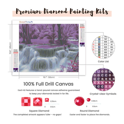 Purple Waterfall | Diamond Painting