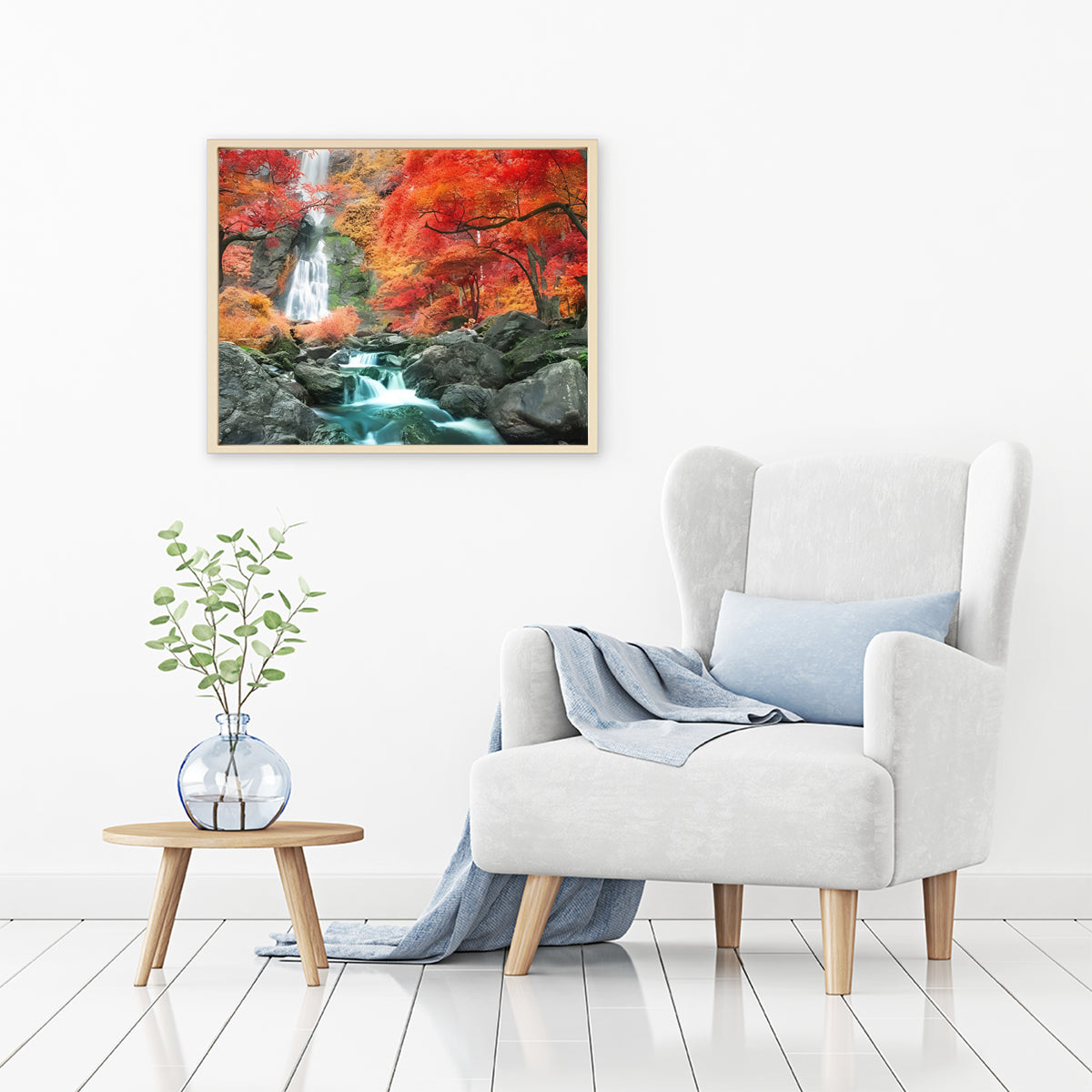 Autumn Forest Waterfall | Diamond Painting