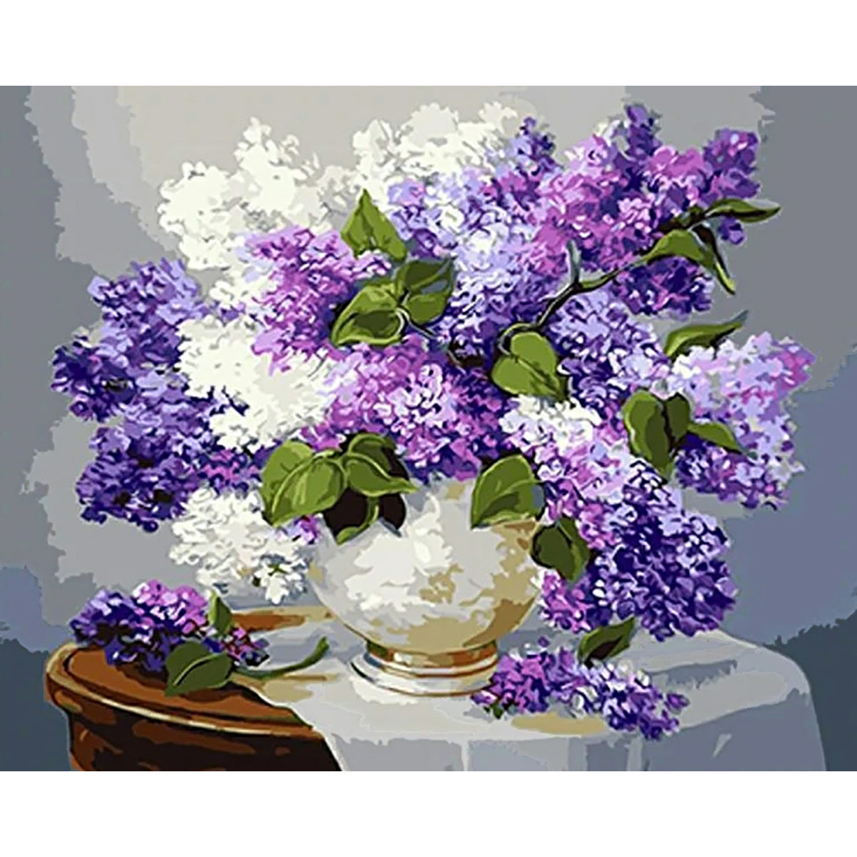 Purple and White Lilac | Diamond Painting