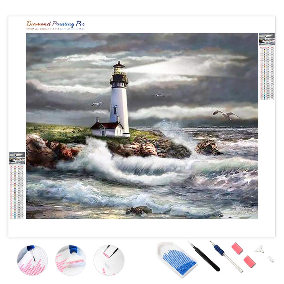 Lighthouse Beam of Hope | Diamond Painting