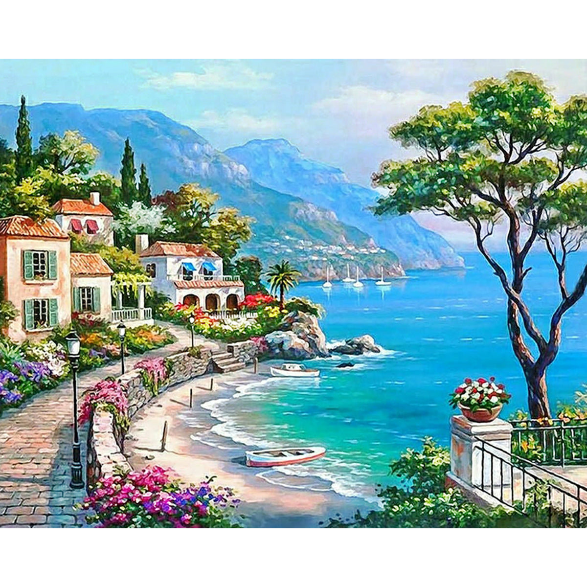 Mediterranean Seaside | Diamond Painting